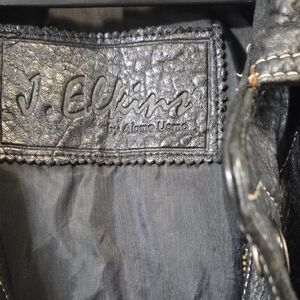 Alamo Uomo , Vintage, Black Leather Jacket